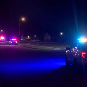 Scene of a hit-and-run incident in Bowling Green with police presence