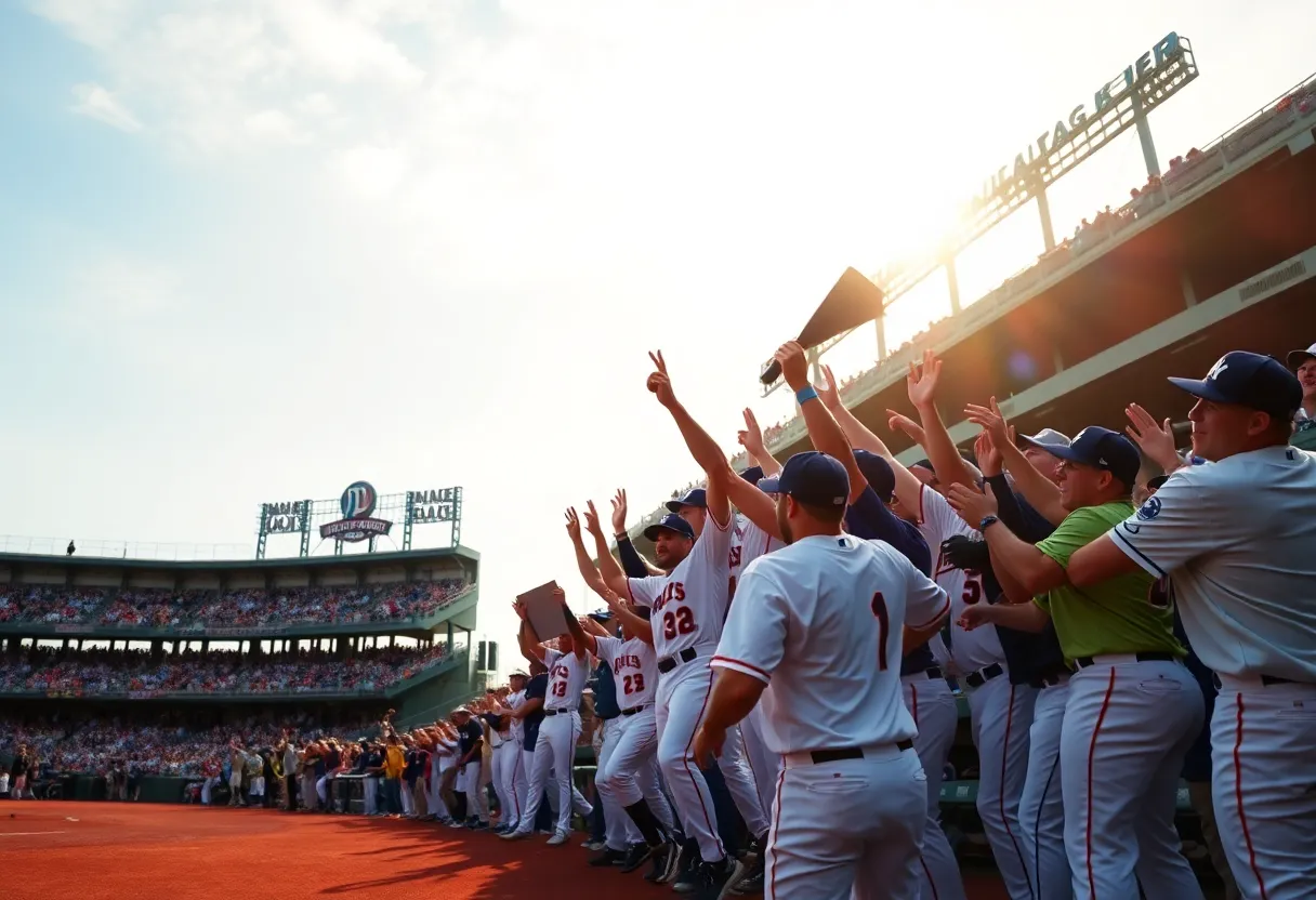 Bowling Green Hot Rods team celebrating victory