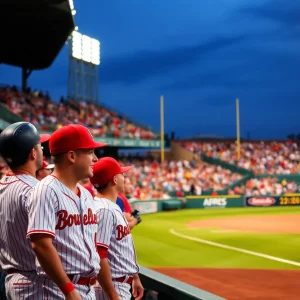 Bowling Green Hot Rods playing at home ballpark