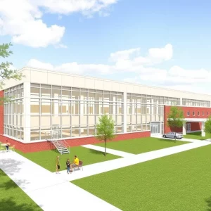 Architectural design for the Bowling Green Junior High School expansion