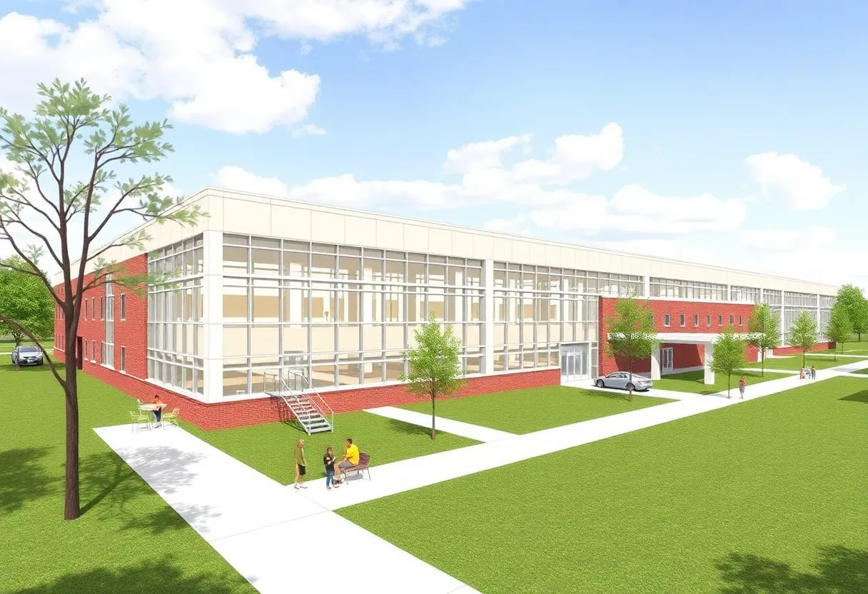 Architectural design for the Bowling Green Junior High School expansion