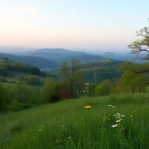 Serene outdoor landscape in Bowling Green, Kentucky