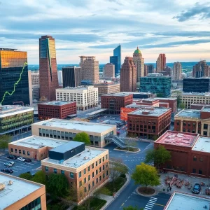 Cityscape of Bowling Green with tech industry representation.