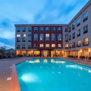 Exterior of Center Hall, the new student residence hall at WKU