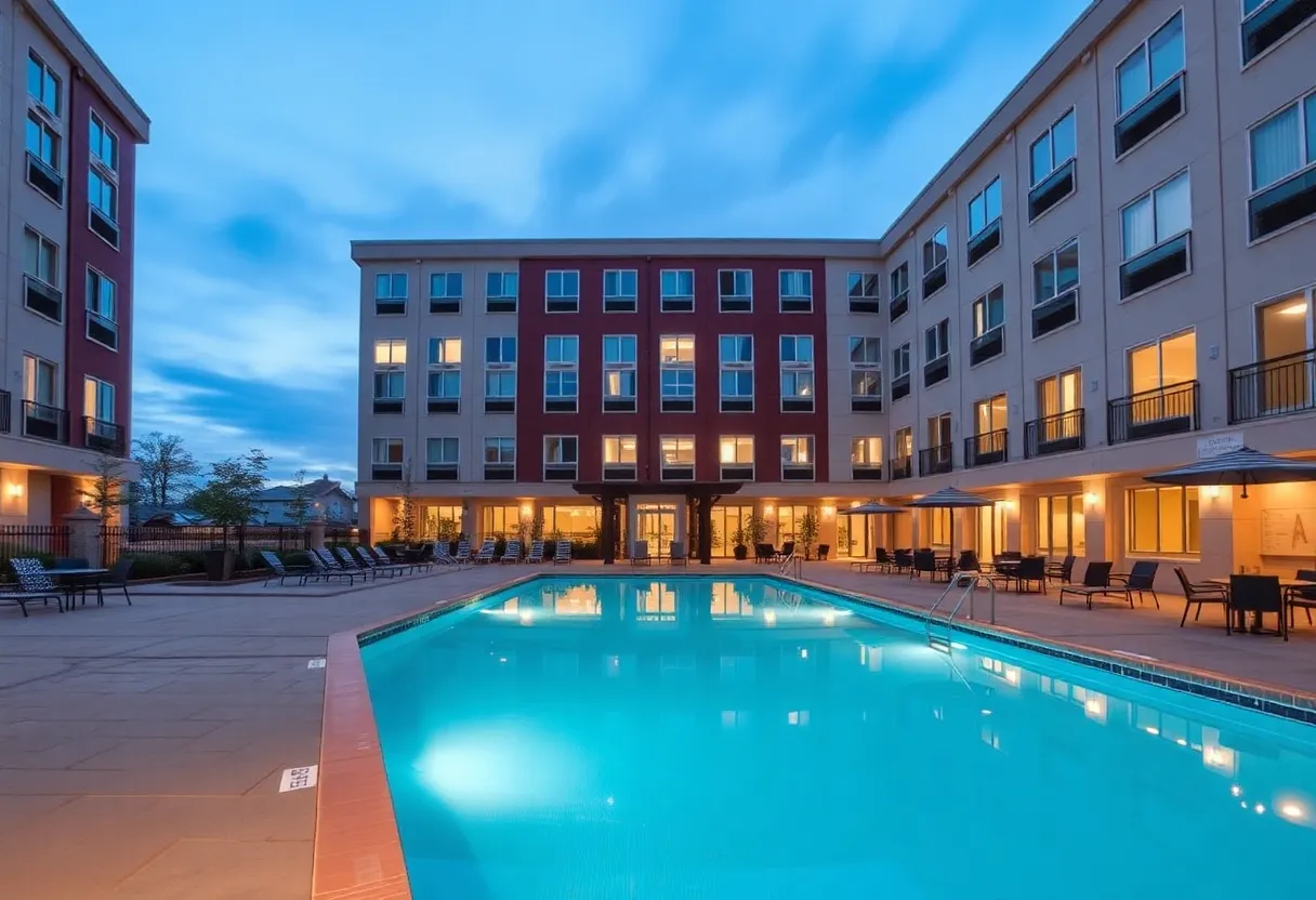Exterior of Center Hall, the new student residence hall at WKU