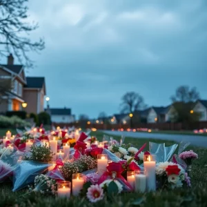 A scenic view of a community gathering to honor passed members.