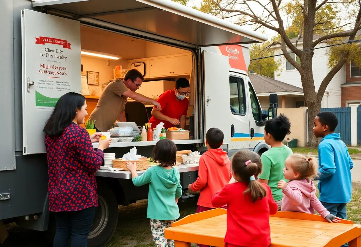 Children participating in activities organized by Curbside Ministries