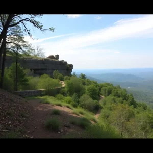 A peaceful hiking trail in Devil's Den State Park, Arkansas