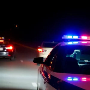 Police car at a DUI traffic incident in Bowling Green