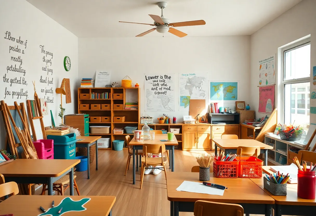 Art classroom dedicated to Gloria Carrico