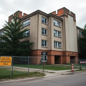 Hilltopper Hall under demolition process at WKU