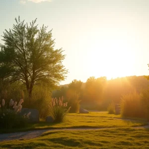 A serene landscape reflecting peace and remembrance