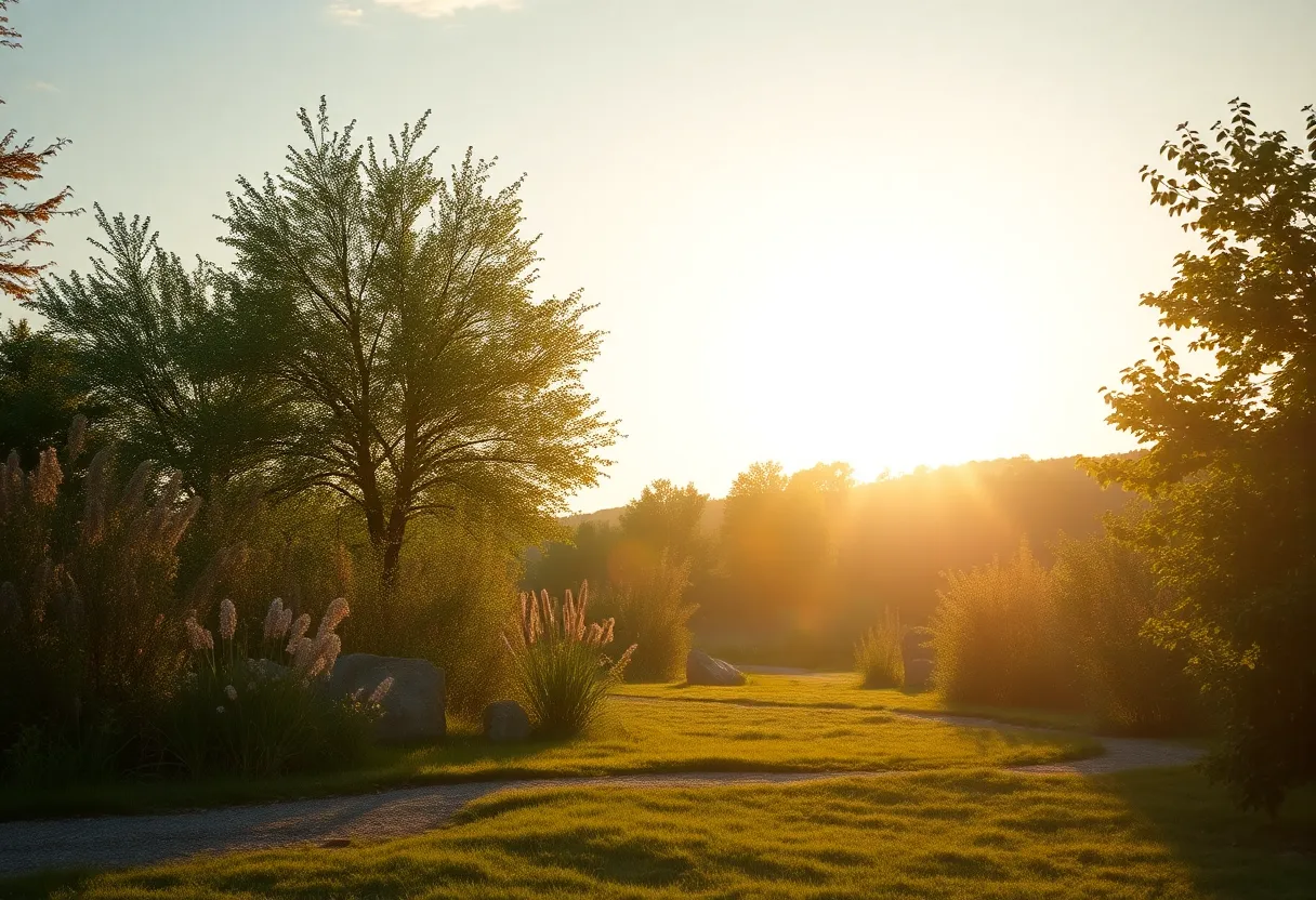 A serene landscape reflecting peace and remembrance