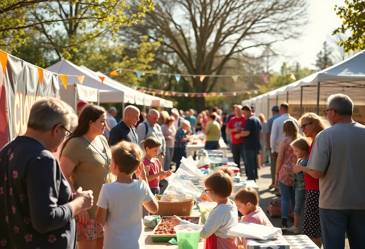 Families enjoying a sunny day at a community event in Kentucky.