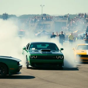 Crowd enjoying LS Fest East at Beech Bend Raceway with LS-powered vehicles