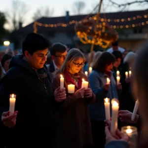 Community members gather for a memorial to honor Dr. Joseph Zaydon