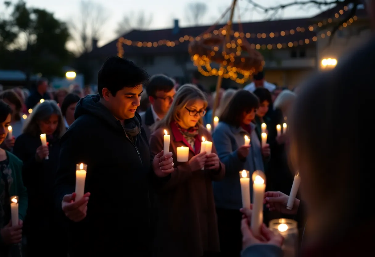 Community members gather for a memorial to honor Dr. Joseph Zaydon