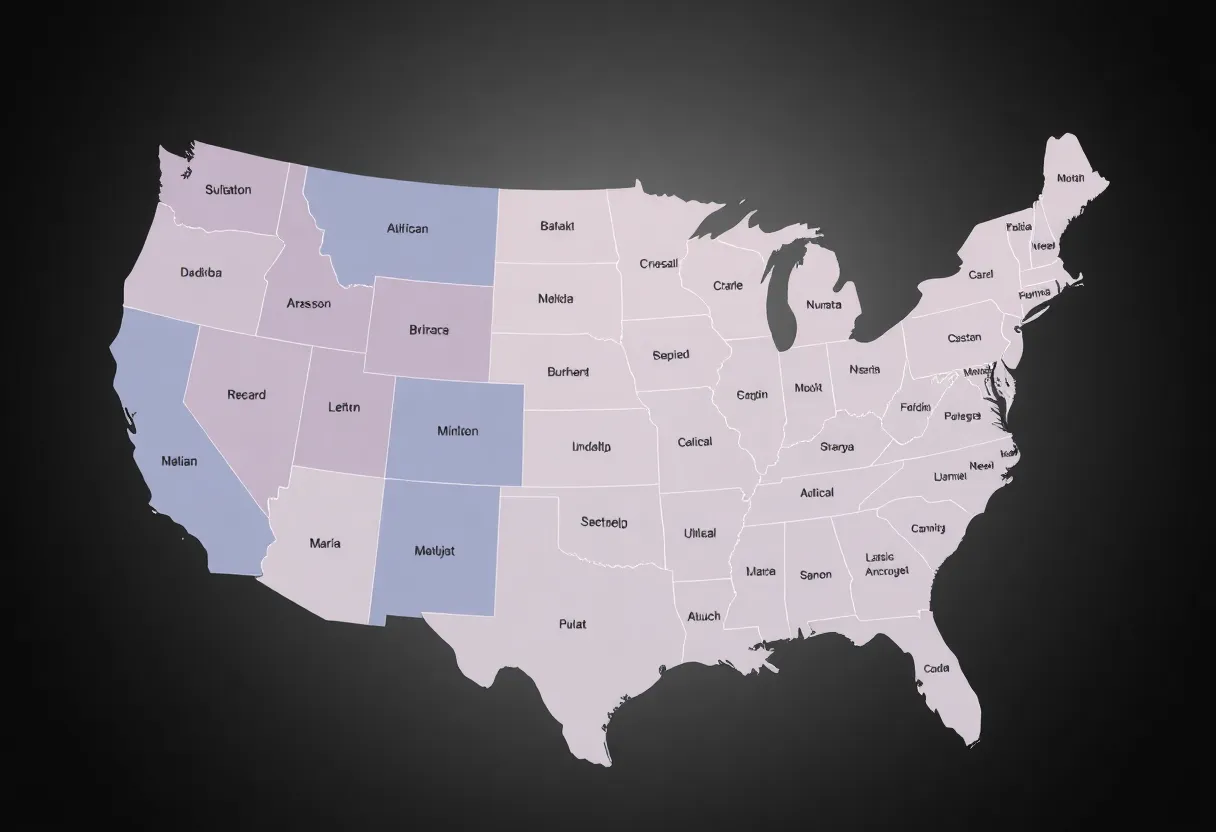 Illustration depicting diverse voting districts and representation