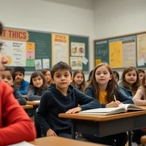 Students engaged in a classroom learning environment.