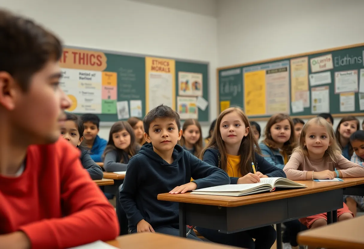 Students engaged in a classroom learning environment.