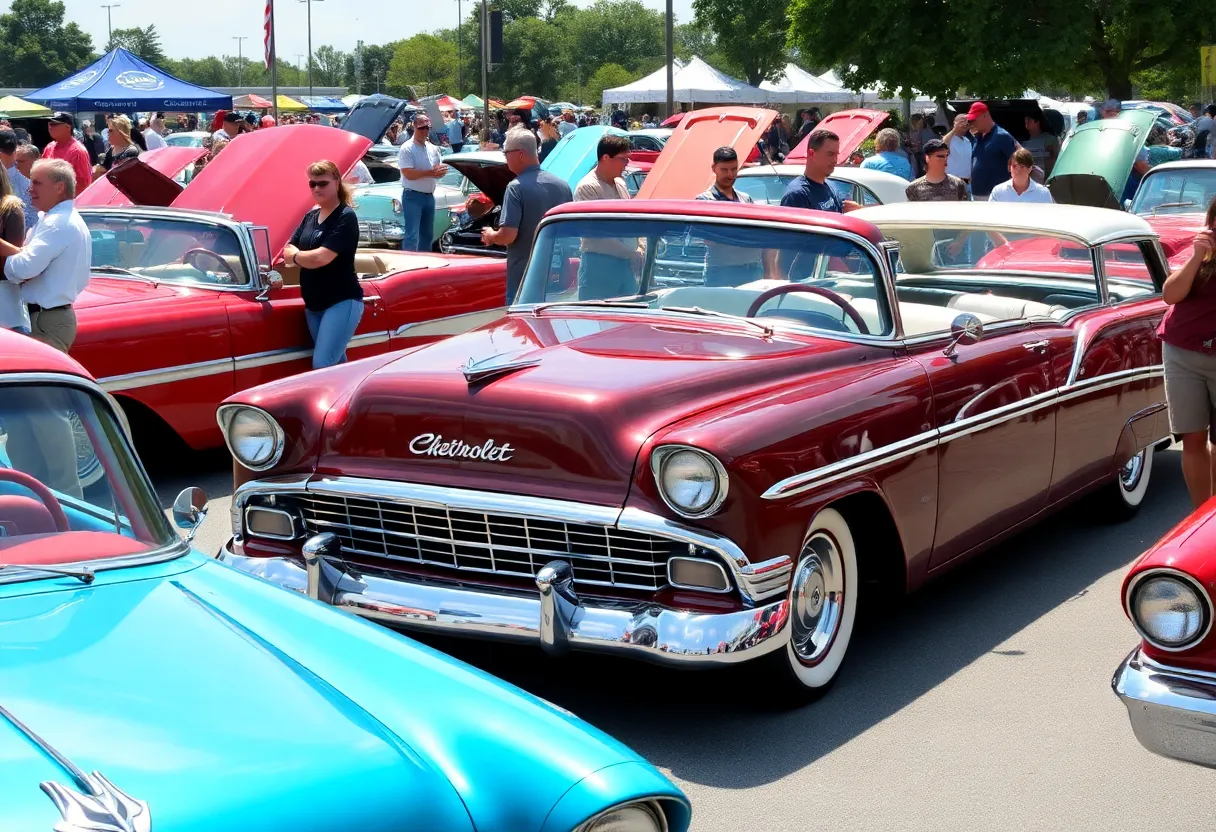 Tri-Five Nationals event showcasing classic Chevrolet cars