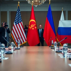 Diplomatic meeting between USA and Russia leaders