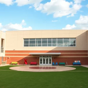 Exterior view of the new Warren Elementary School in Bowling Green, KY