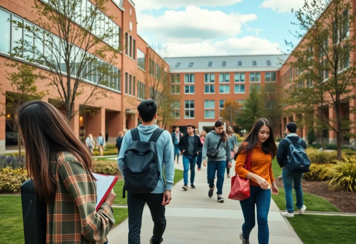 Students at WKU engaged in academic activities on campus