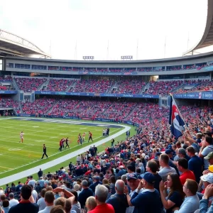 Fans cheering at a WKU Athletics event