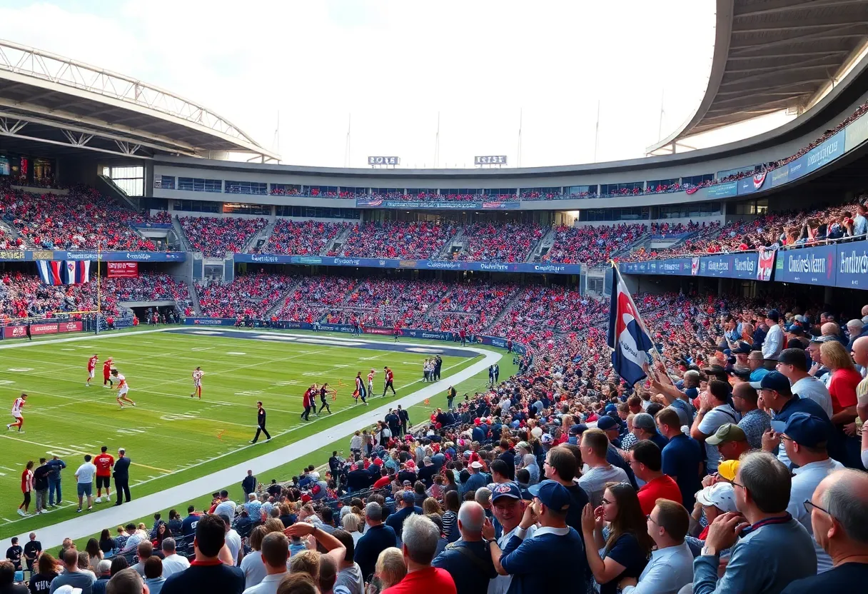 Fans cheering at a WKU Athletics event