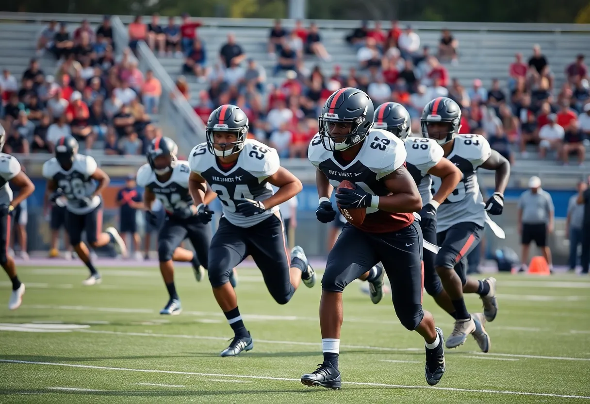 Western Kentucky University football team training session