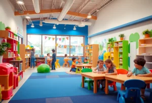 Children playing at an early learning center in Bowling Green