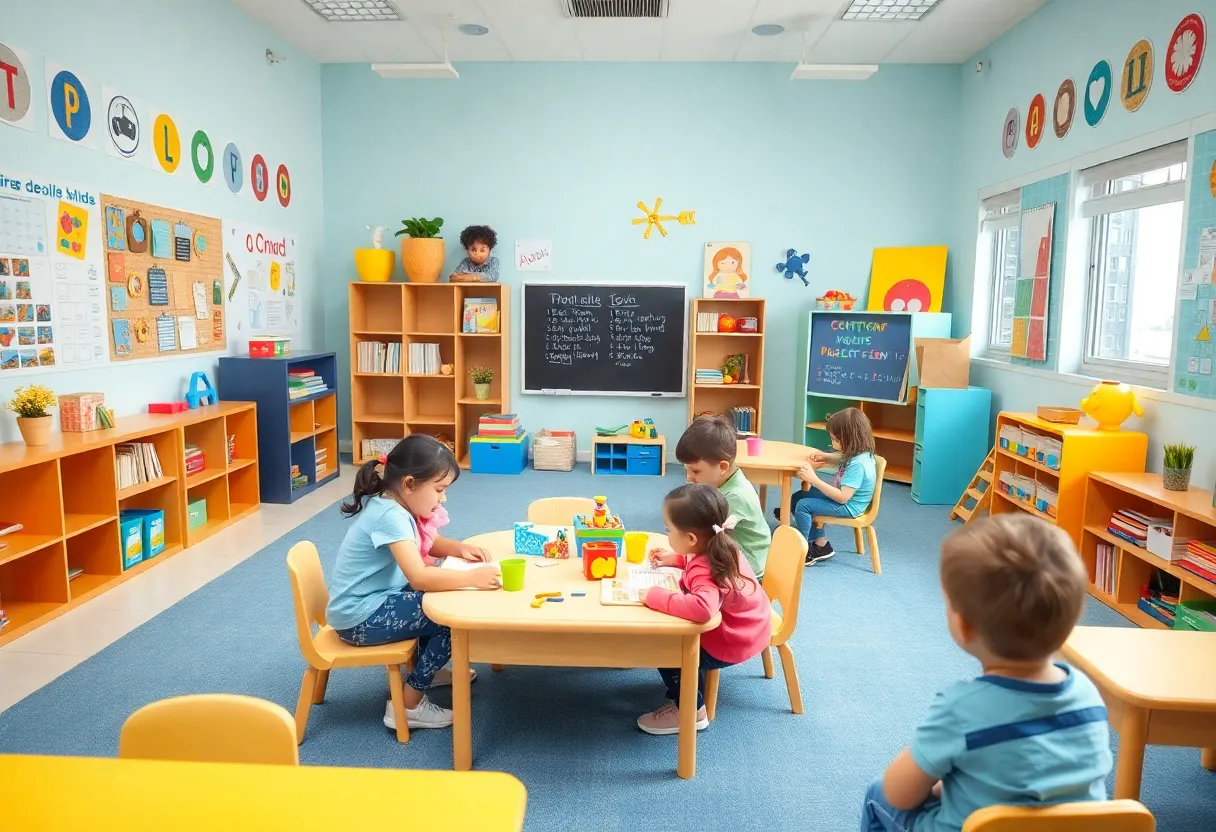Classroom environment with children learning at Early Learning Academy