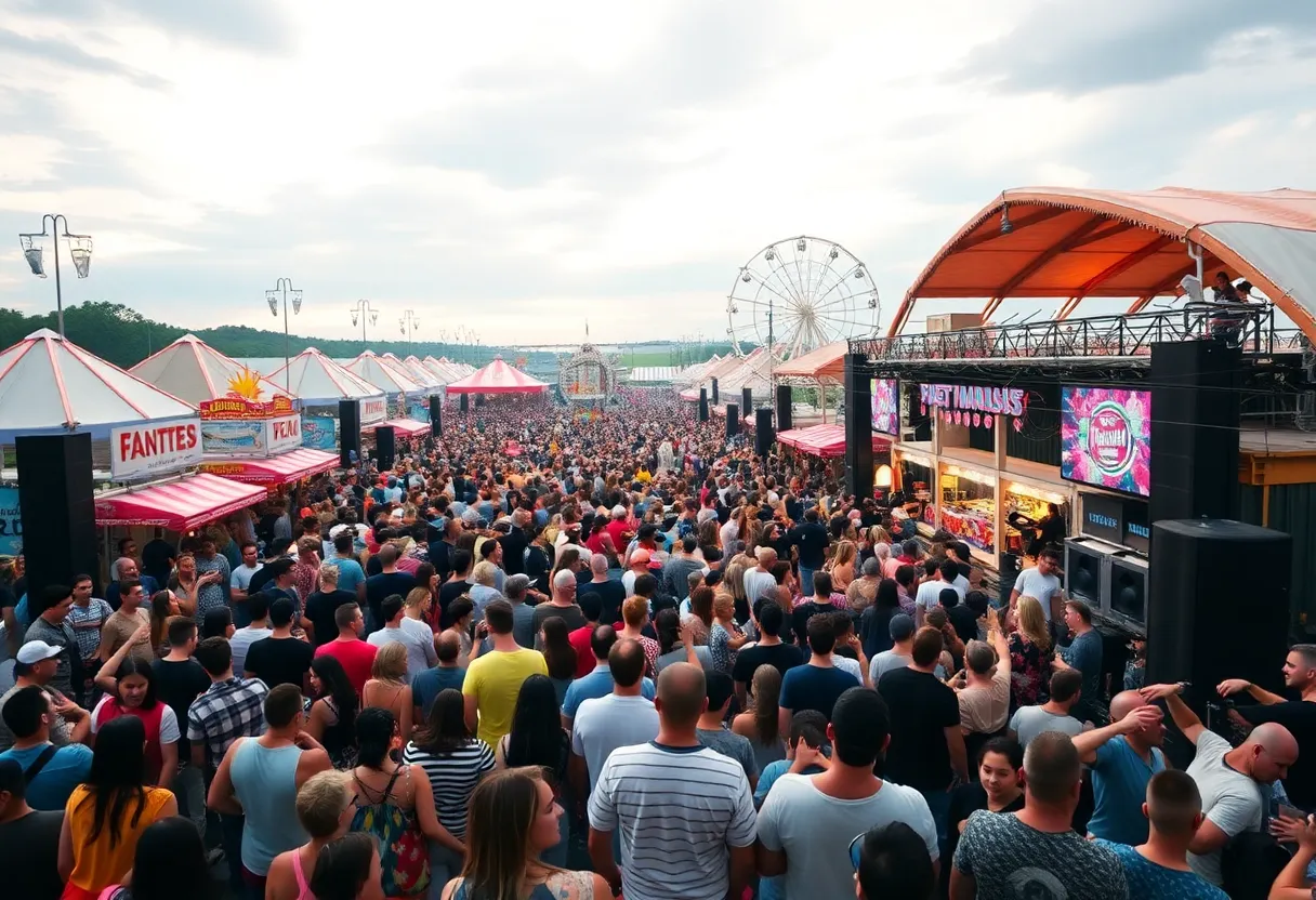 Crowd enjoying the Bourbon & Beyond Festival in Louisville, KY
