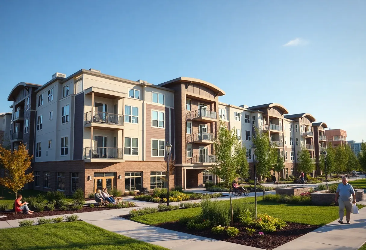 Exterior view of The Heritage and Heritage Grove Apartments in Bowling Green, KY