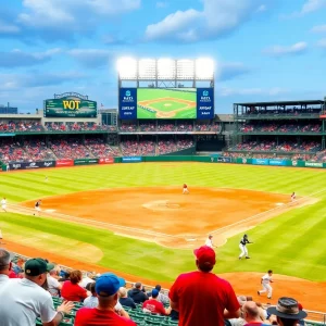 A baseball game at Bowling Green Ballpark