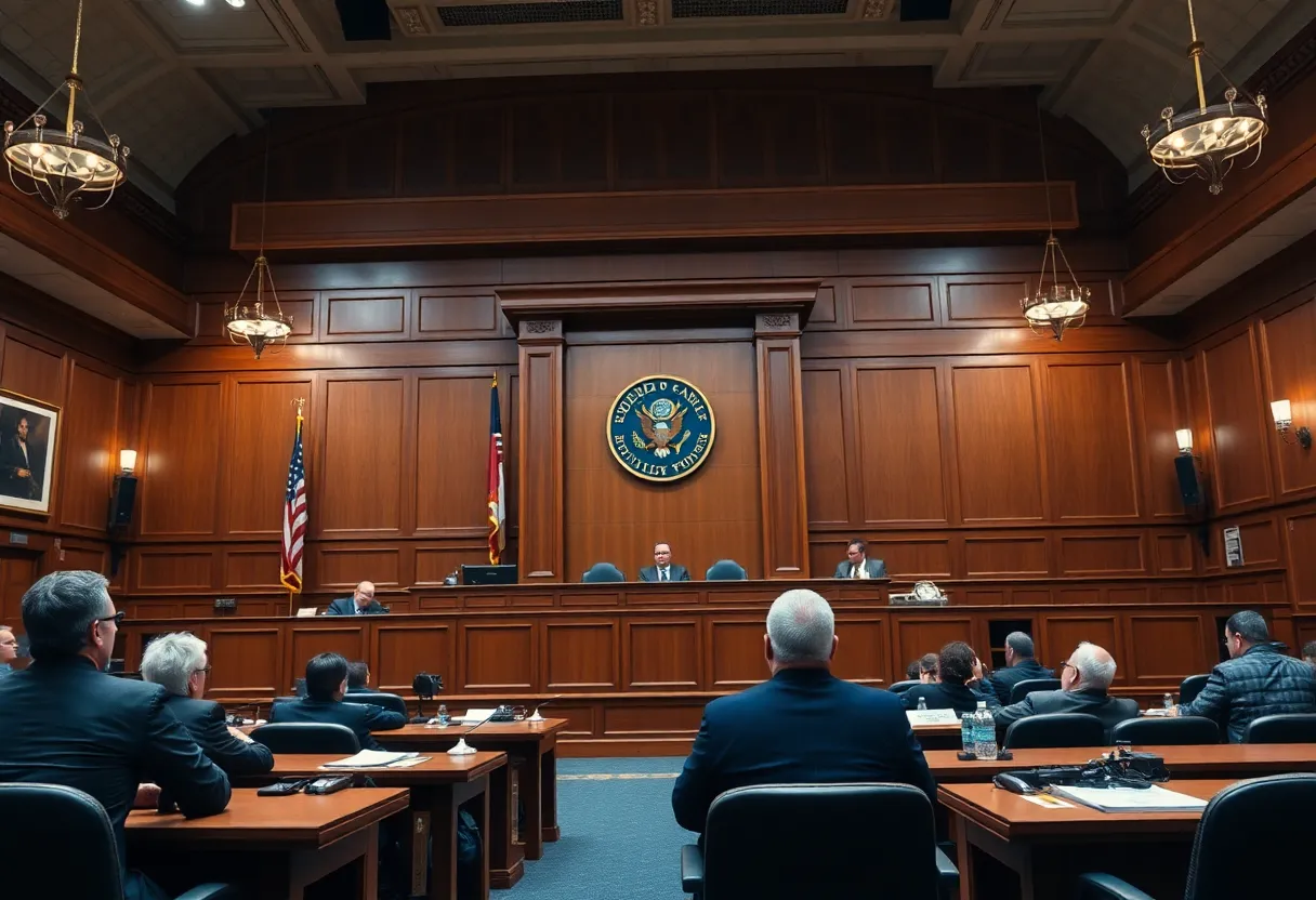 Courtroom related to drug trafficking and firearm offenses