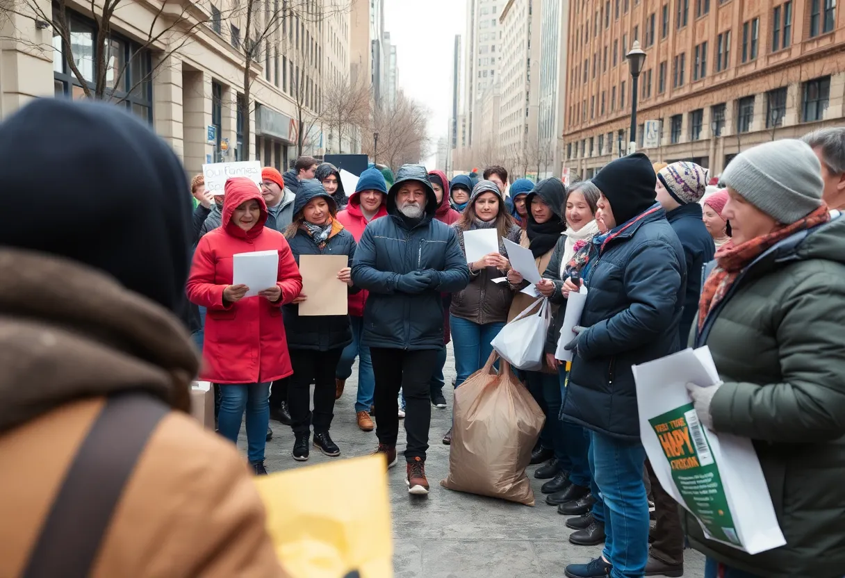 Volunteers assisting the homeless in Bowling Green