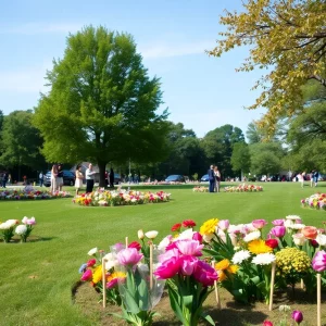 Community gathering in Bowling Green park for remembrance
