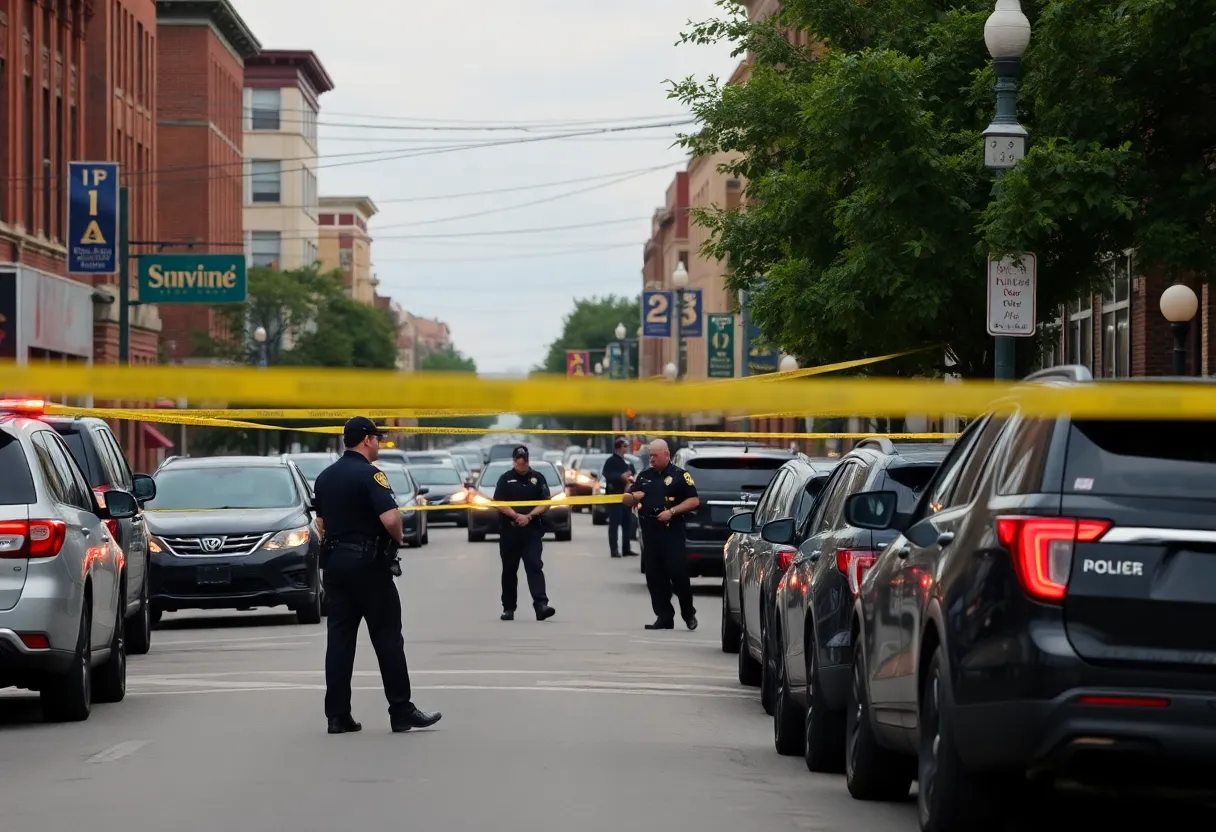 Police investigating a fatal shooting scene in Bowling Green Kentucky