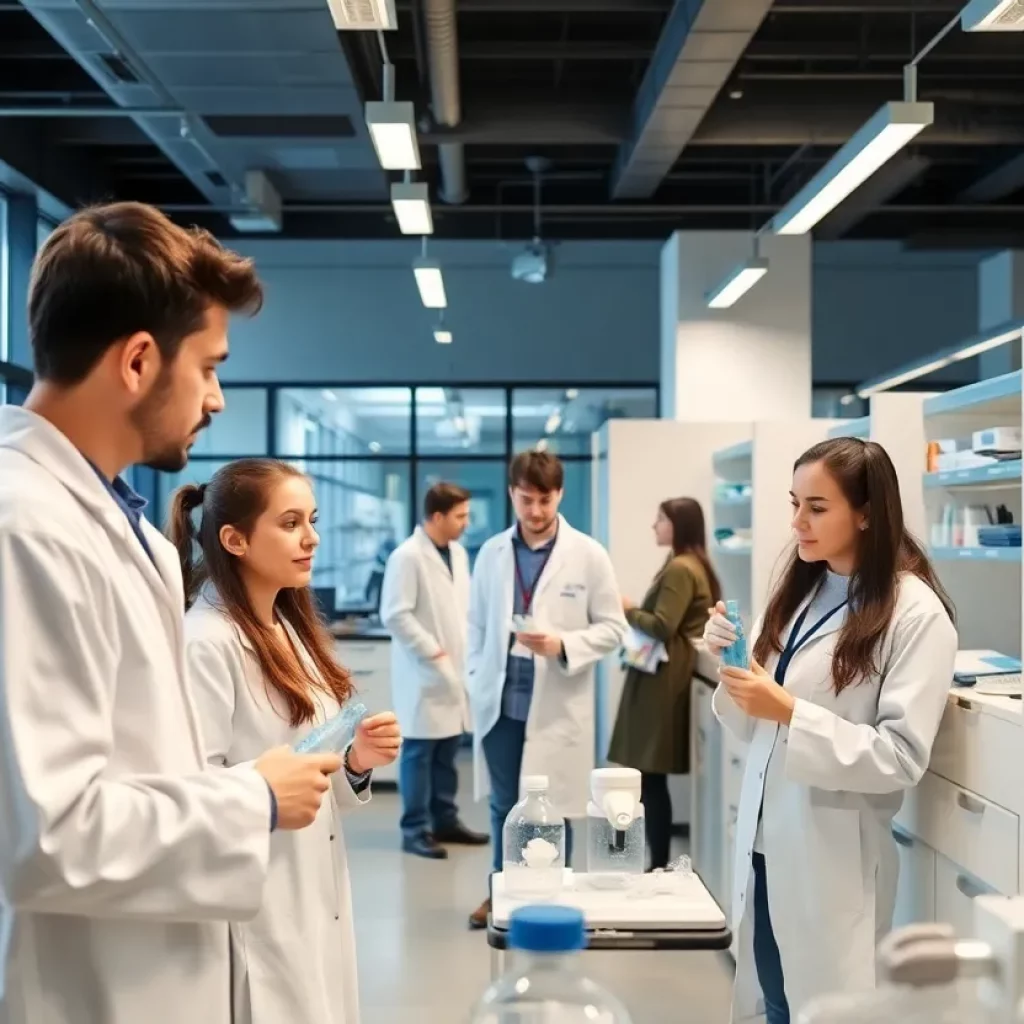 Students engaged in biotechnology research at WKU