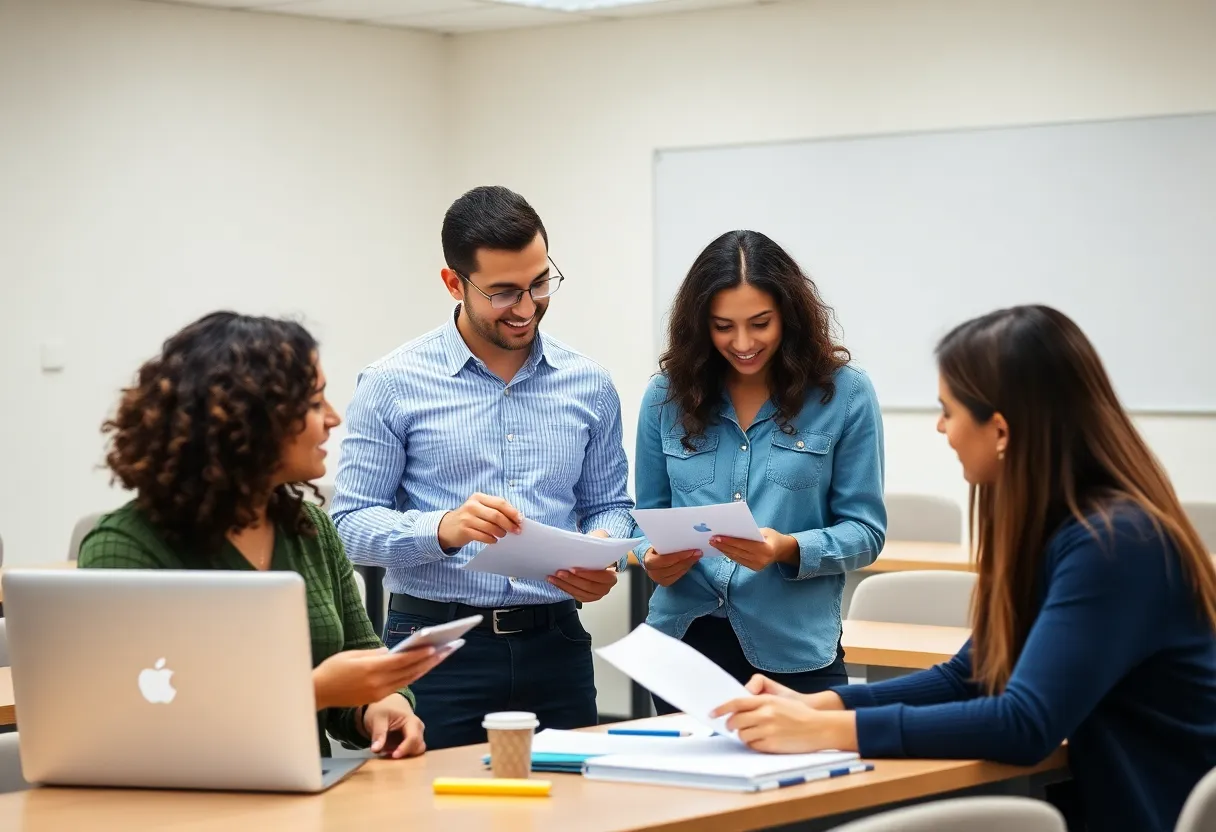 Students engaged in financial planning studies at WKU