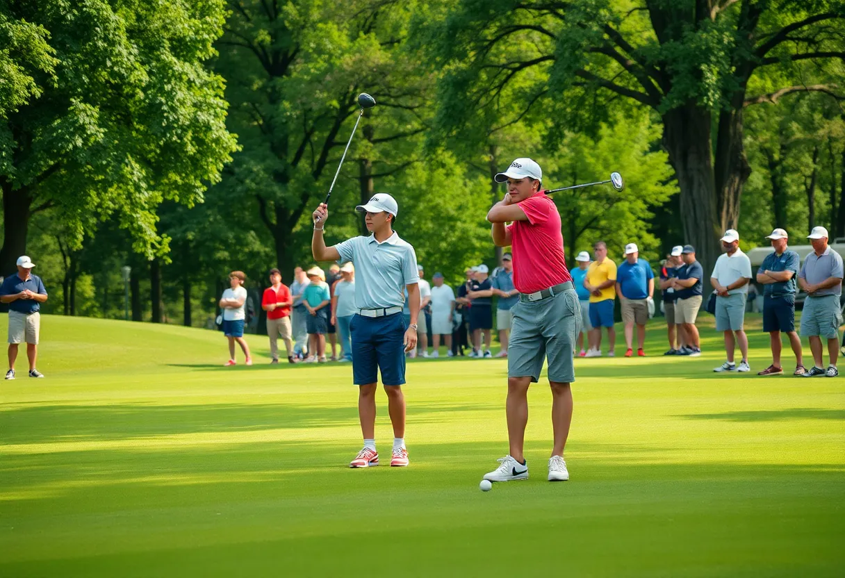 Young golfers competing at the Danny Spillman BGIT tournament