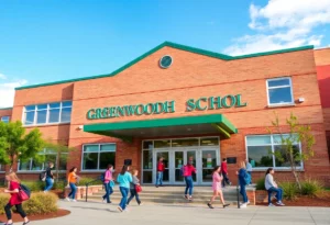 Students at Greenwood High School engaged in classroom activities