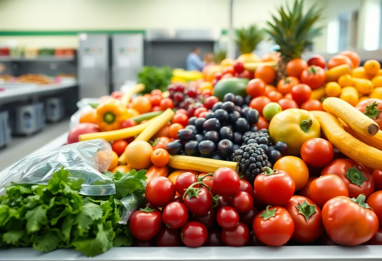 Fresh fruits and vegetables for school meals