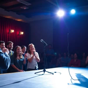Audience enjoying a live comedy performance