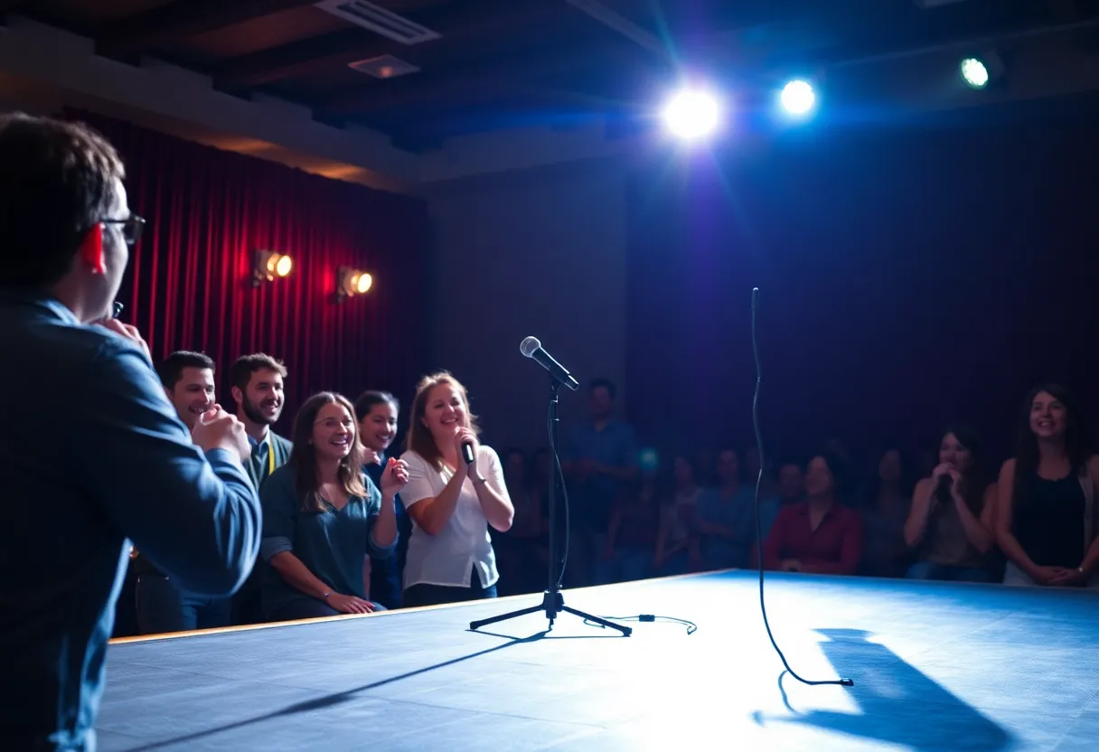 Audience enjoying a live comedy performance