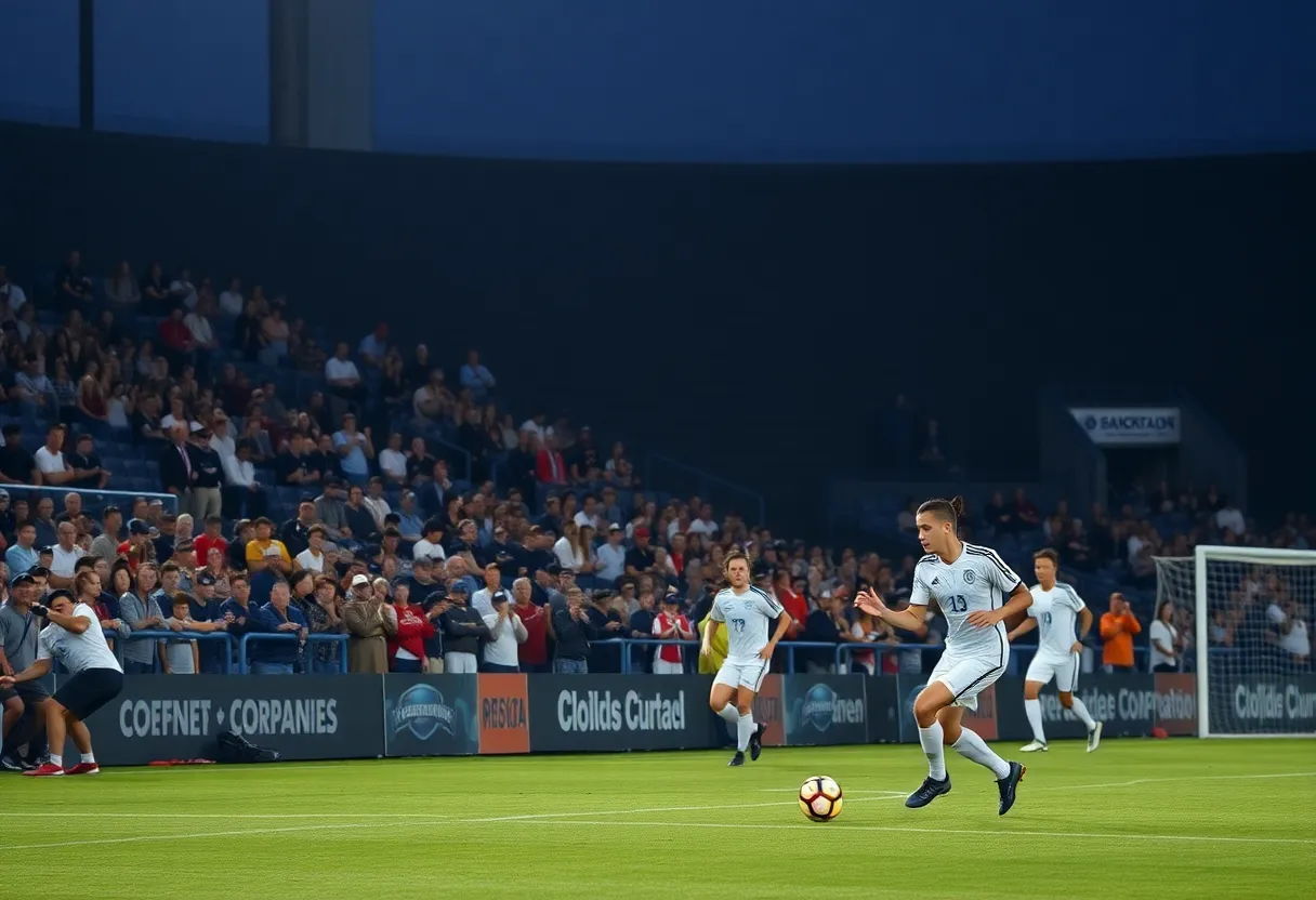 Kentucky Wildcats men's soccer team competing against Bowling Green Falcons