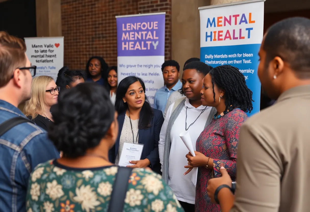 Community gathering for mental health awareness in Louisville
