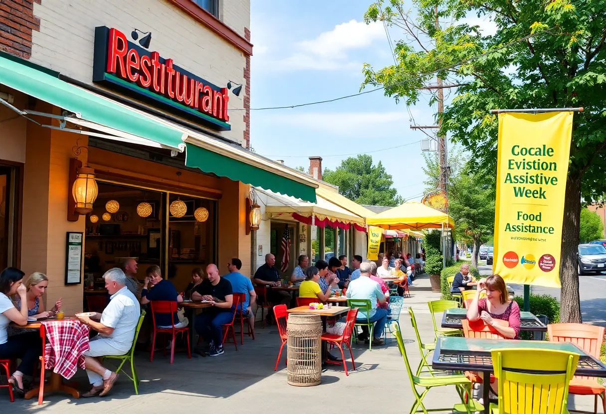 Patrons dining at a restaurant during Restaurant Week BG, showcasing a community-focused dining experience.
